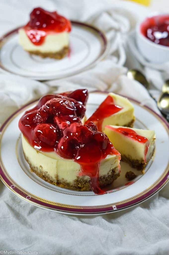 Holiday cheesecake made in the instant pot