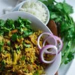 Bowl of curried cabbage