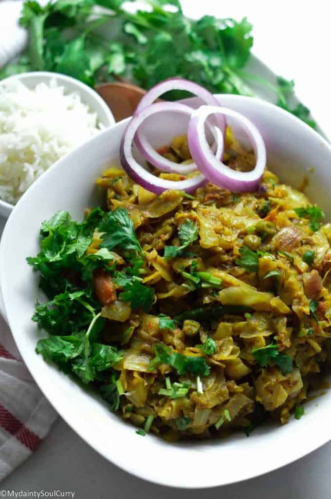 Indian curry cabbage