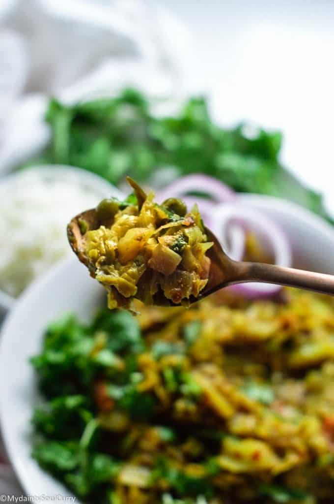 Easy Indian cabbage curry
