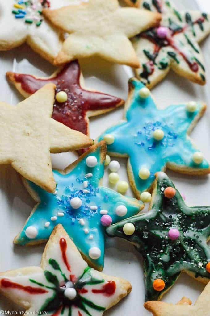 Keto Sugar cookies with royal icing