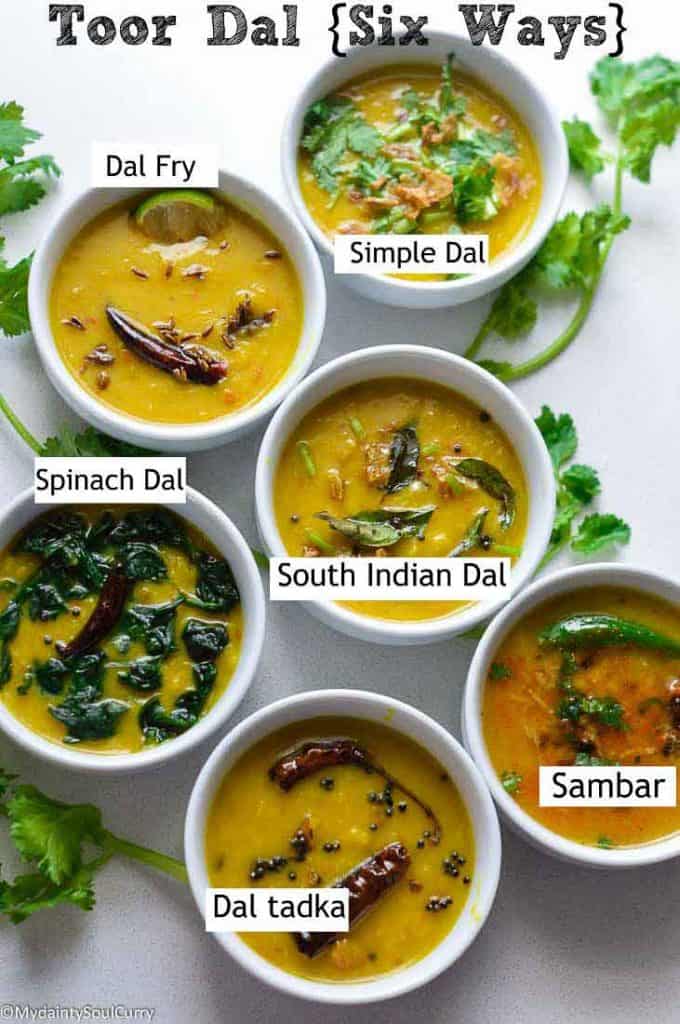 Toor dal in six ways