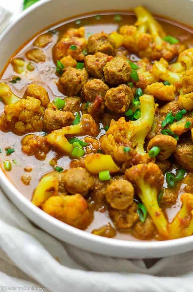 IP soya curry with cauliflower