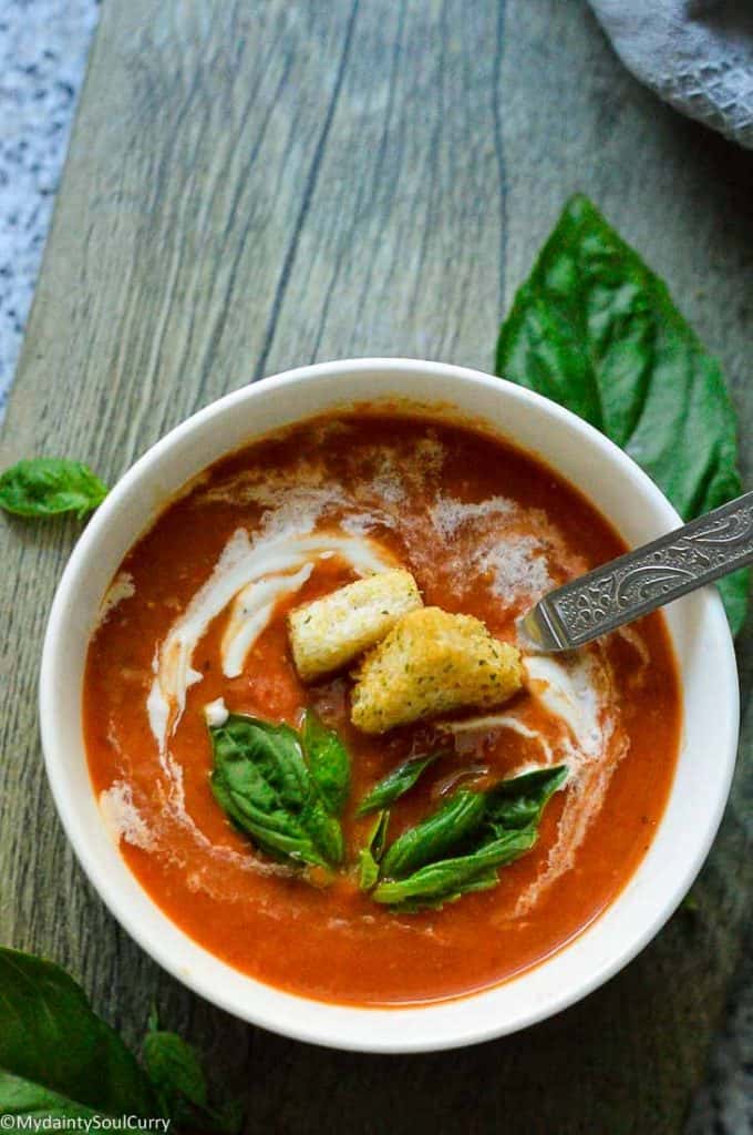 Instant pot tomato basil soup