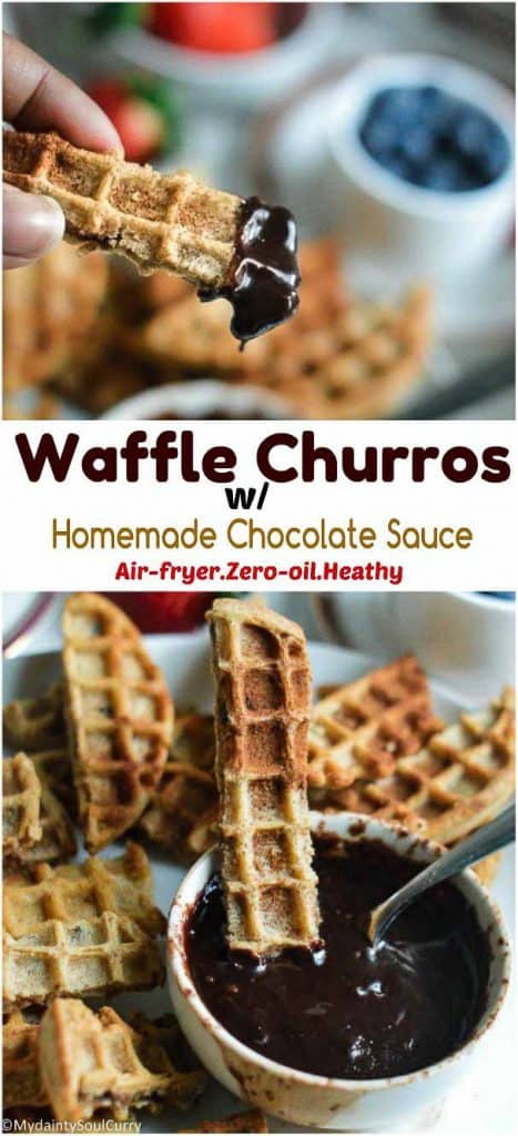 Easy Waffle bites Churros using Van's Waffles
