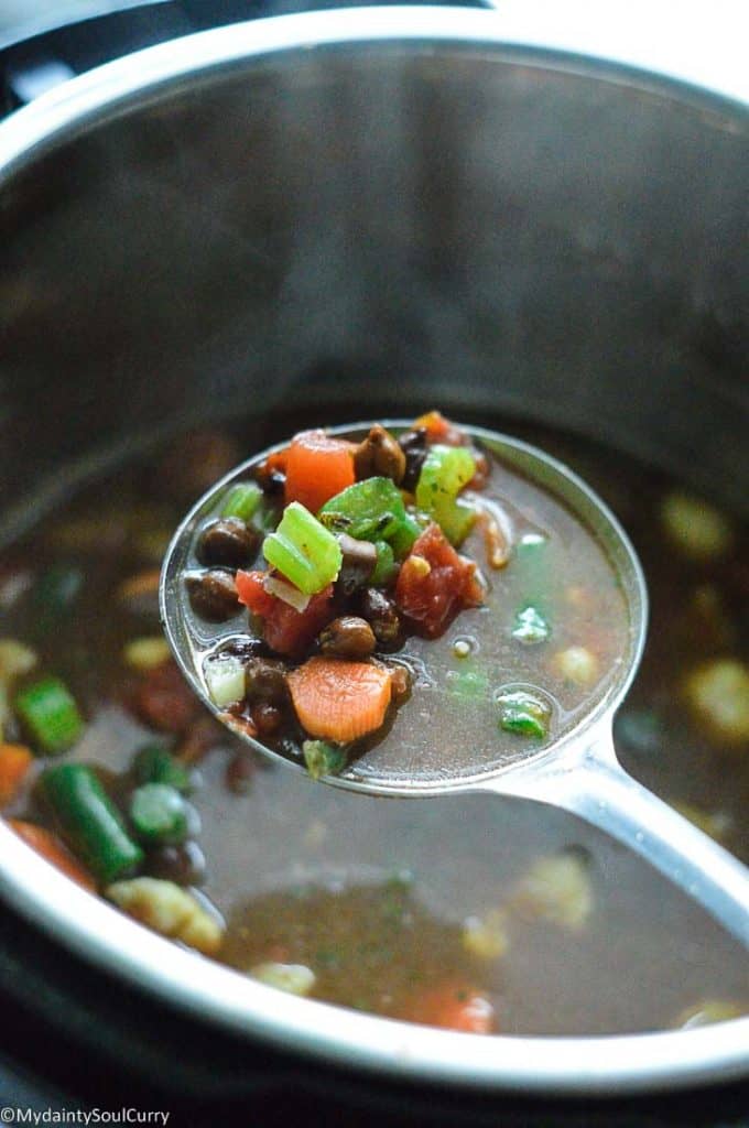 Instant pot black chickpeas soup