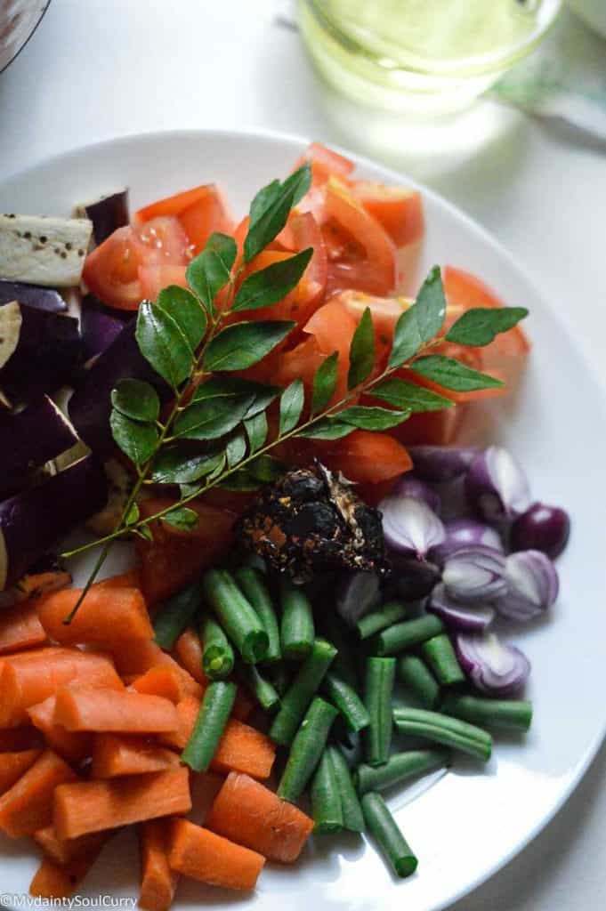 Ingredients of Sambar