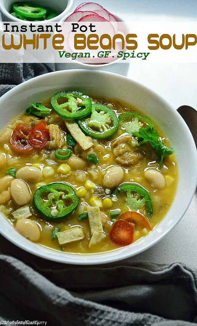 Instant Pot White Bean Soup - My Dainty Soul Curry