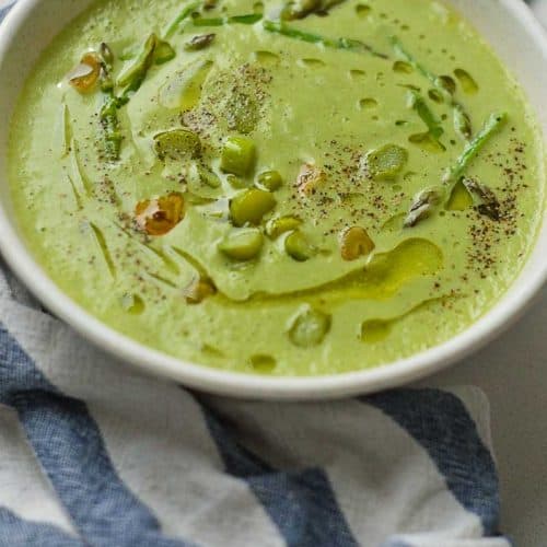 Asparagus soup made in instant pot