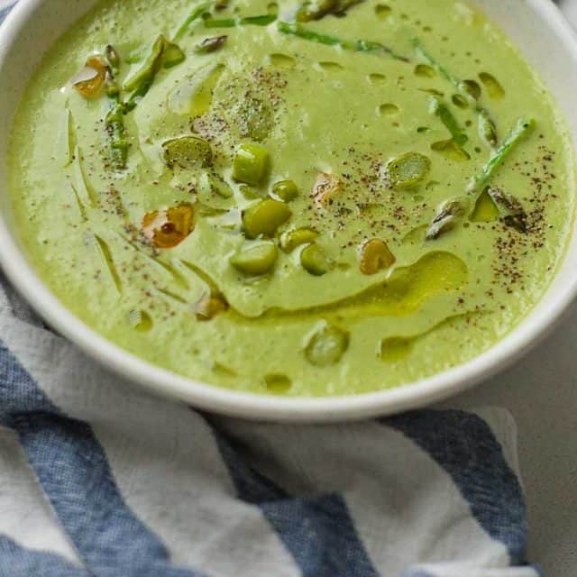 Instant Pot Asparagus Soup {Vegan} My Dainty Soul Curry