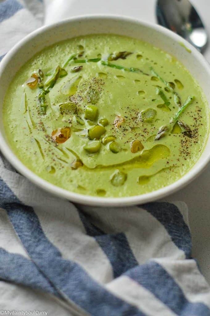 Asparagus soup made in instant pot