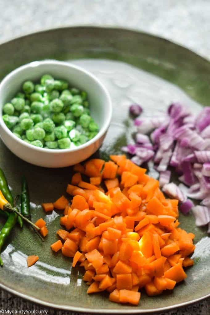 Veggies for instant pot upma