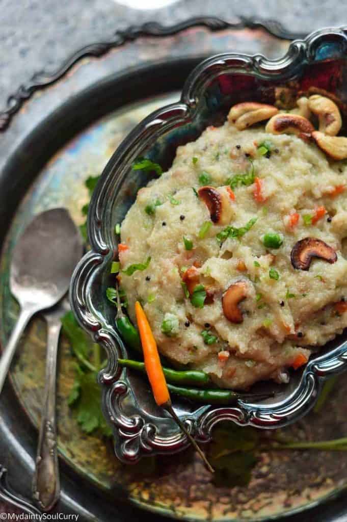 Instant pot upma with cashews