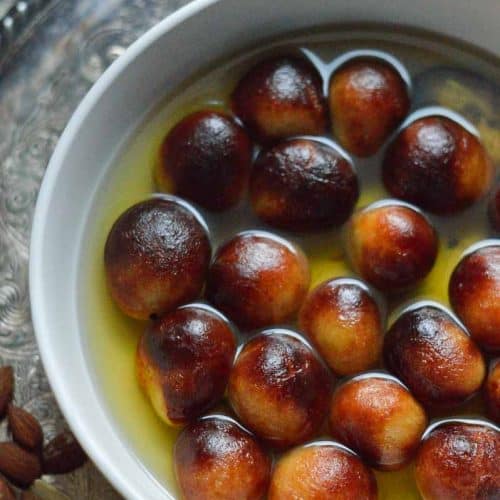 Air fried gulab jamuns