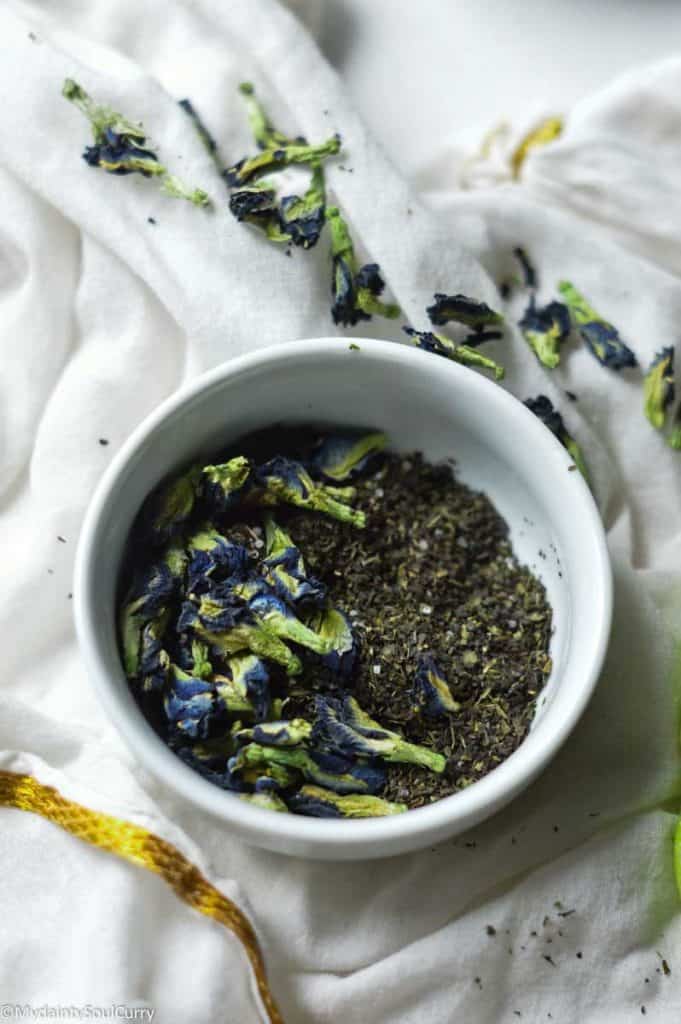 Pea flower lemongrass tea blend