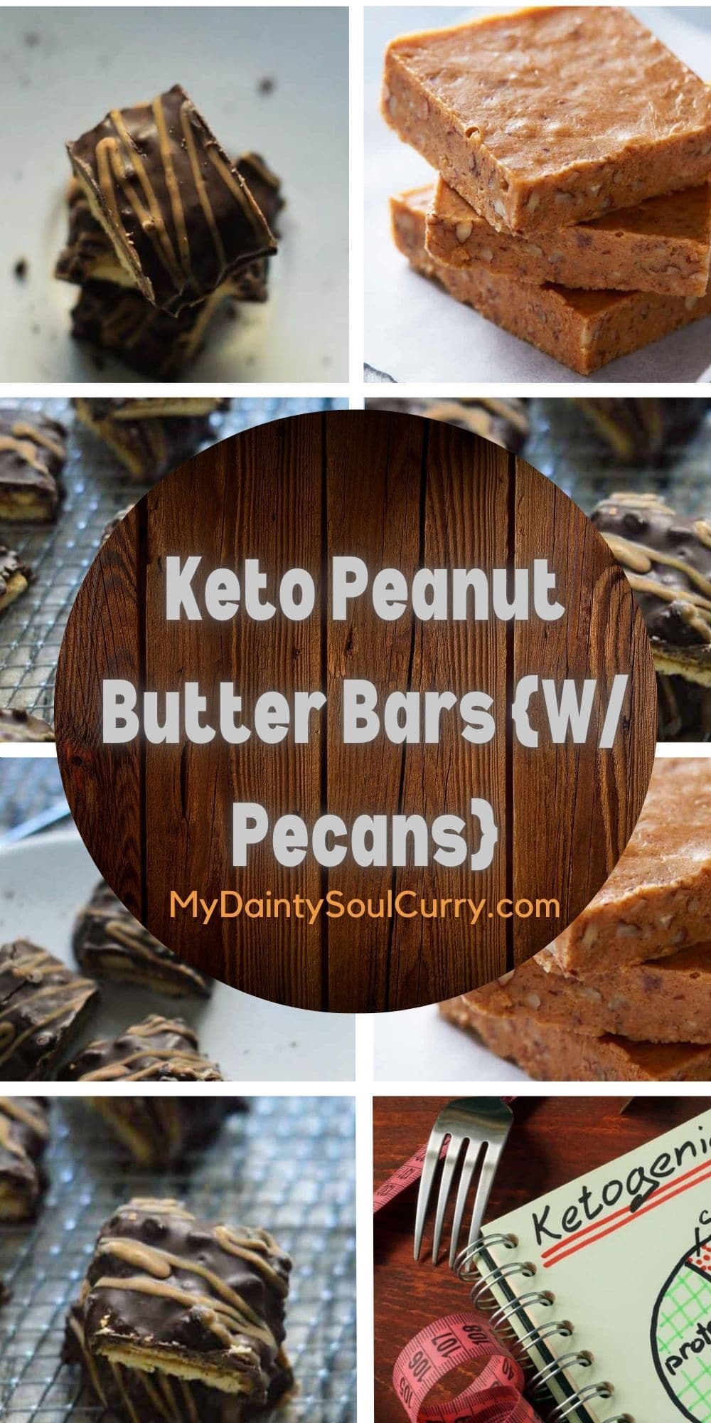 Keto Peanut Butter Bars W/ Pecans - My Dainty Soul Curry