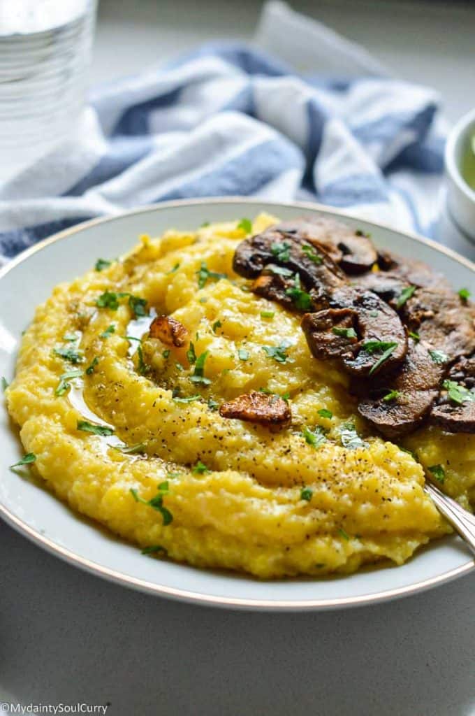 Vegan creamy instant pot polenta