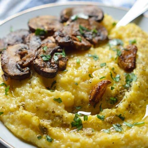 Polenta instant pot with truffle oil