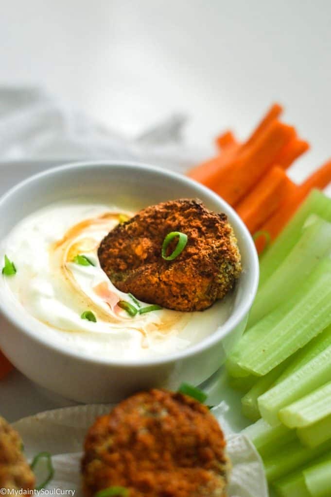 Buffalo baked mushrooms