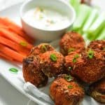 Air fryer buffalo mushrooms