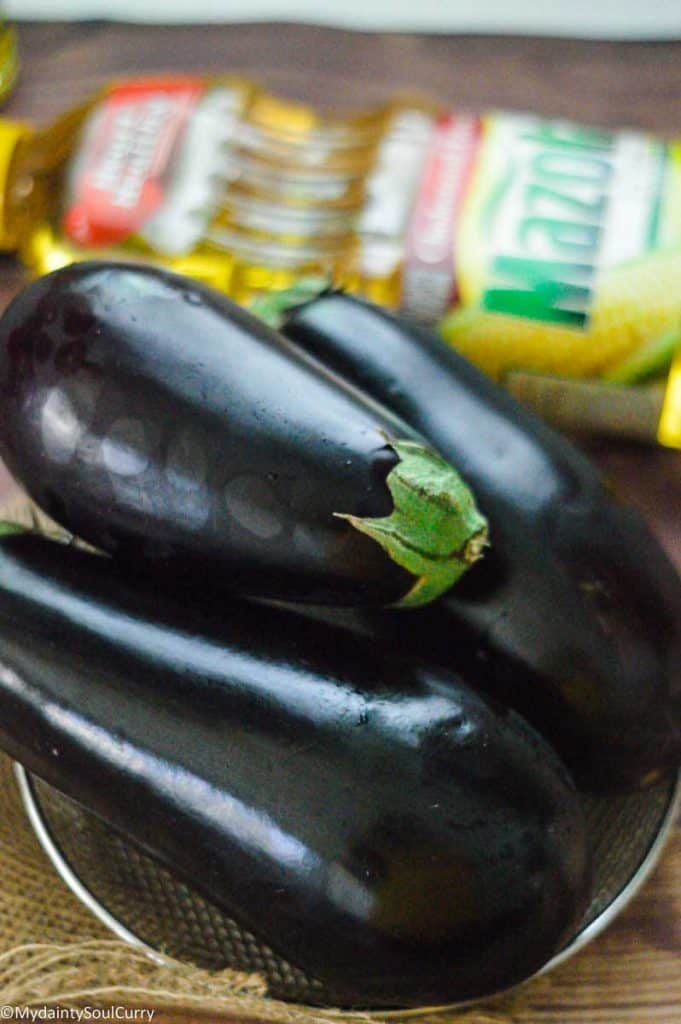 Selecting eggplants