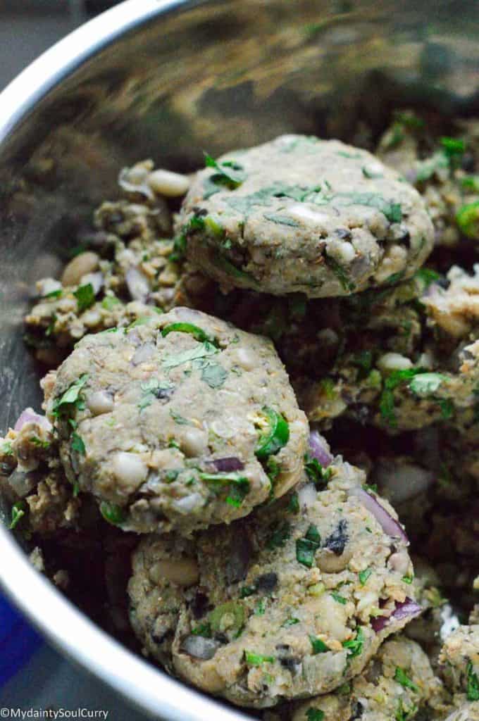 Chickpea and veggie patties