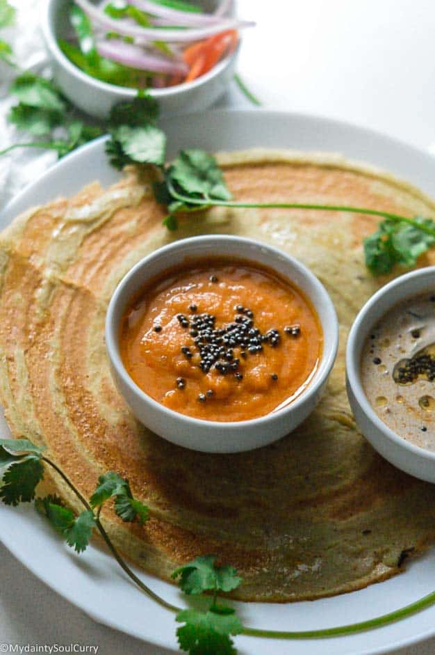 Crispy lentil dosa