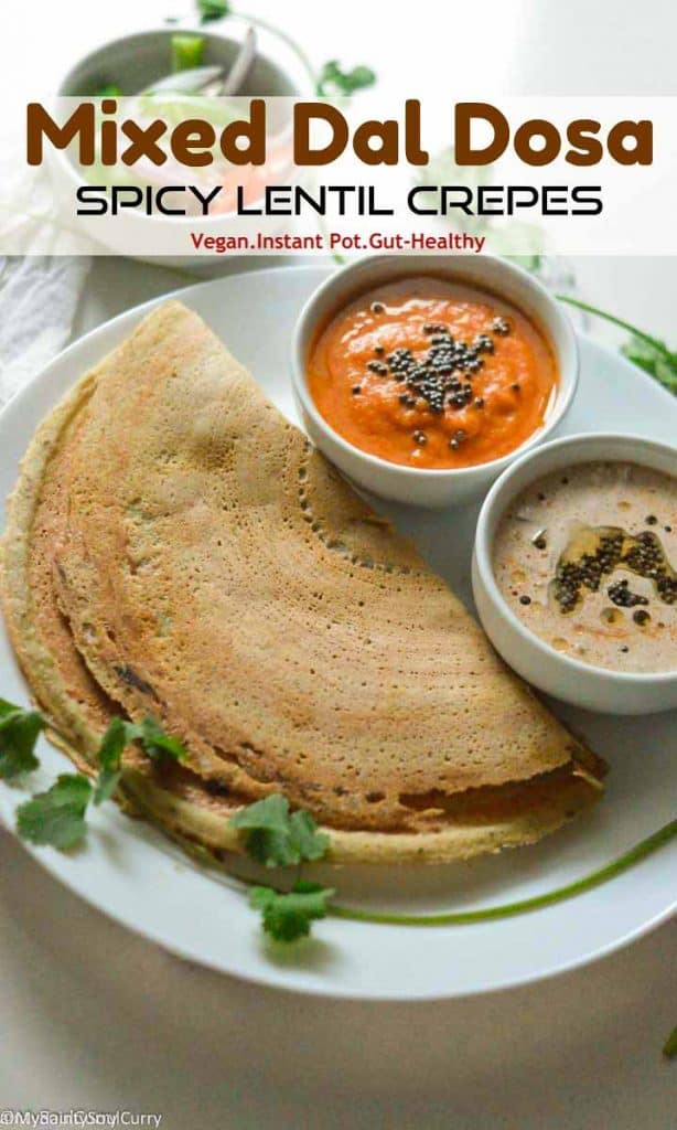 Dal dosa with mixed lentils