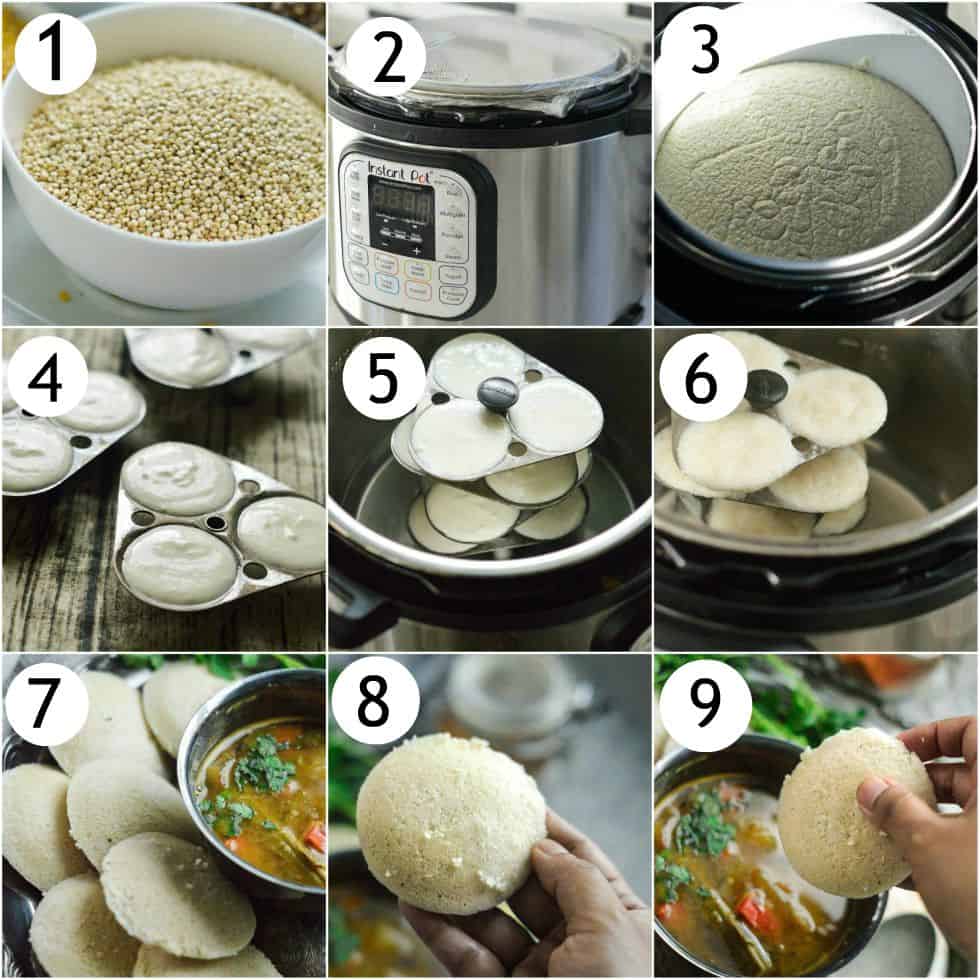 How to make quinoa idli - step by step