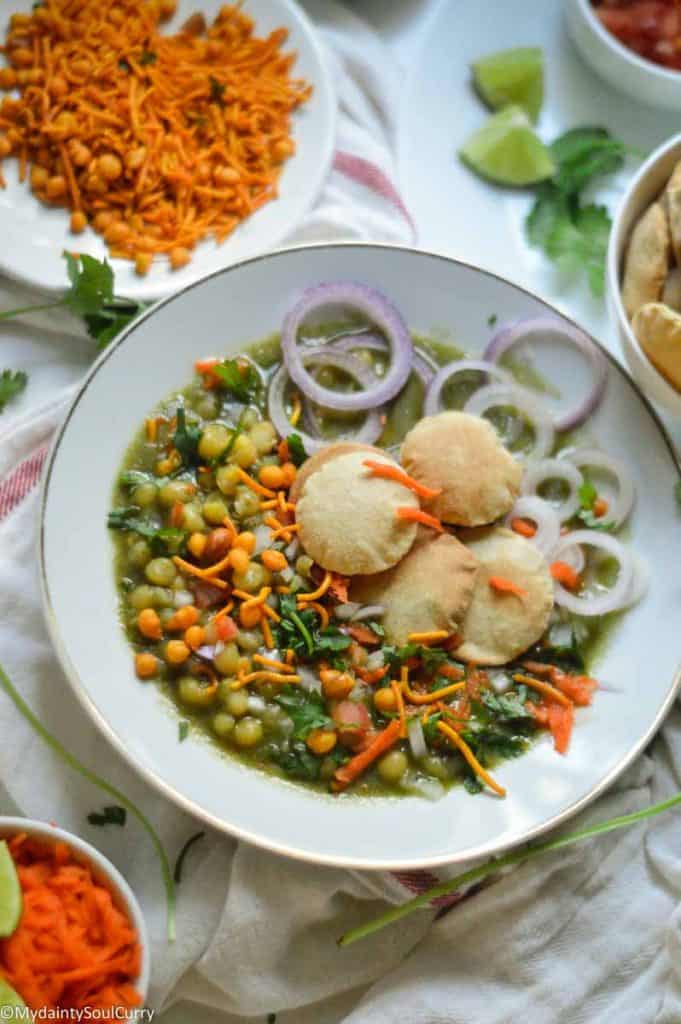 Masala puri w/ air-fryer puri