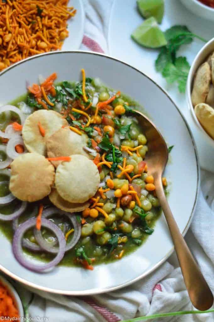 A plate of bangalore style masala puri