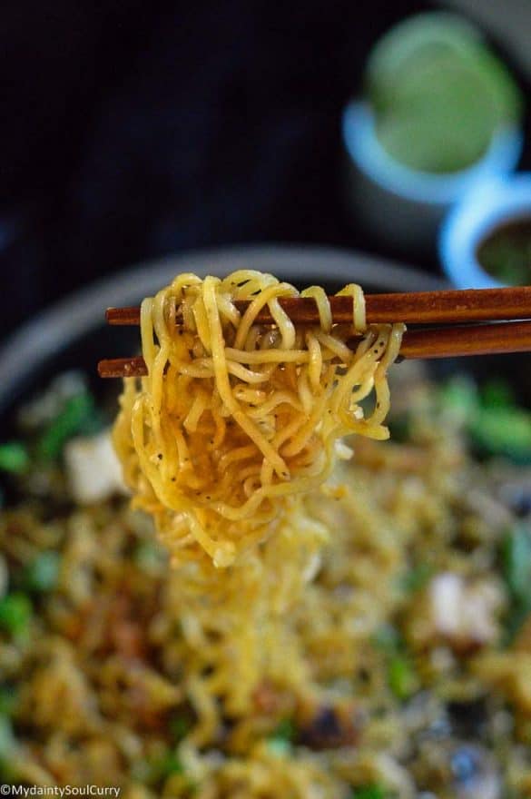 Instant Pot Hakka Noodles My Dainty Soul Curry