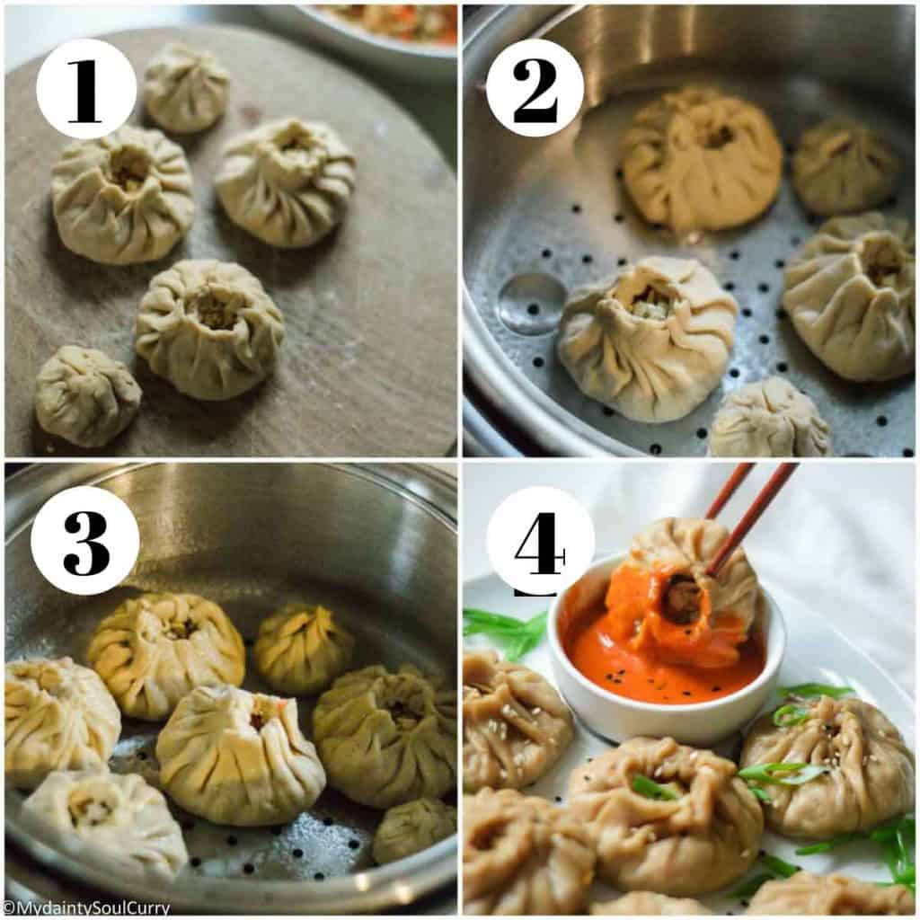 steam the dumplings