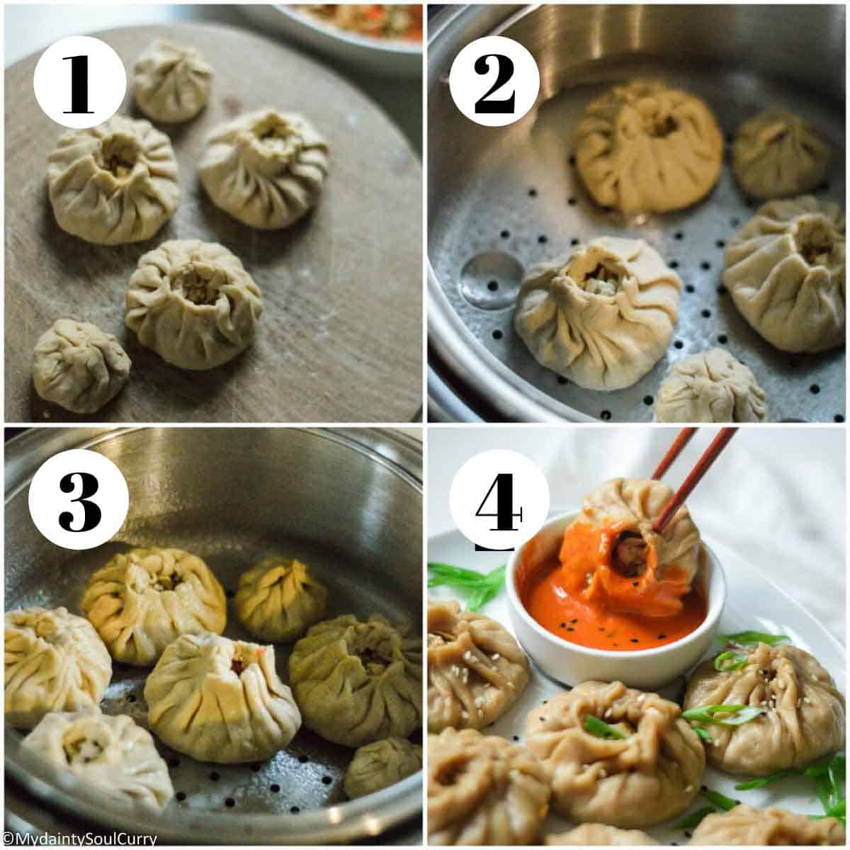 Instant Pot Steamed Dumplings (Momo) My Dainty Soul Curry