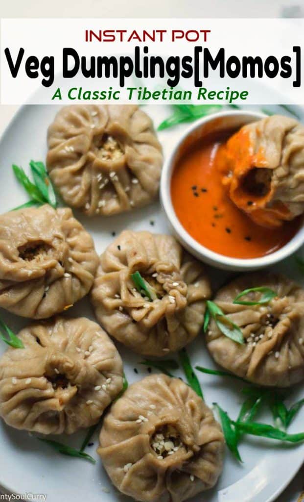 Instant pot veggie steamed dumplings