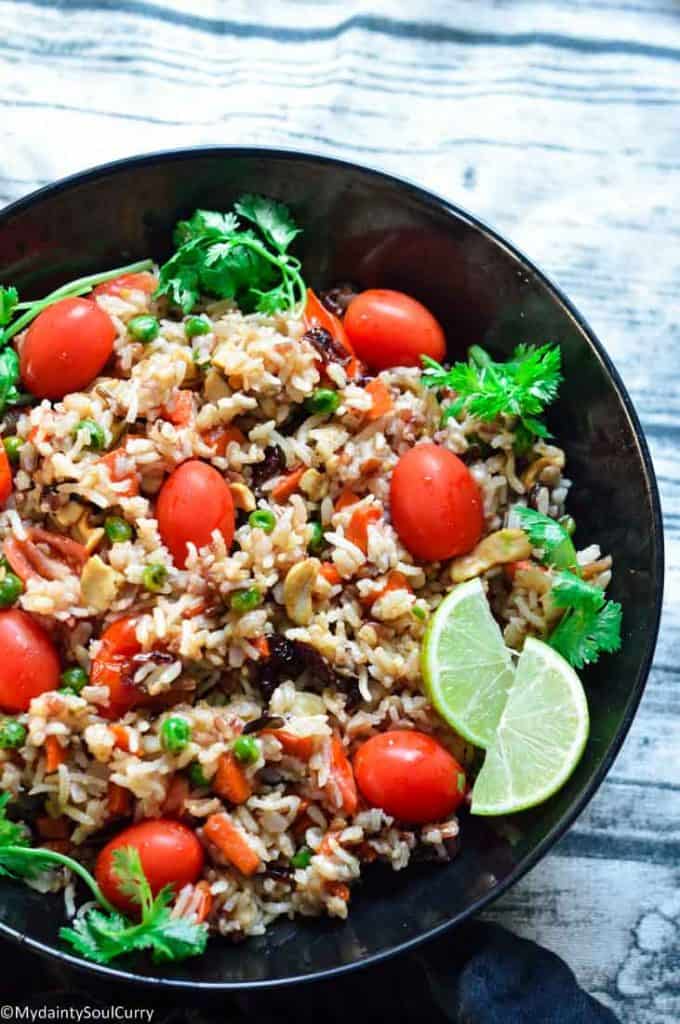 Delicious wild rice pilaf