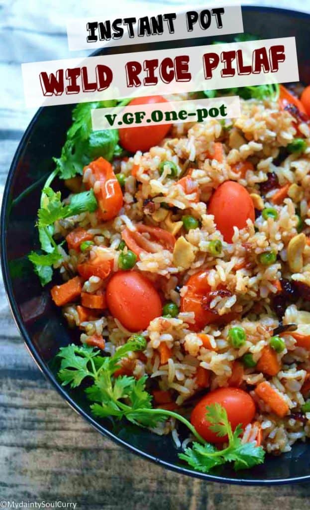 Wild rice pilaf in the instant pot