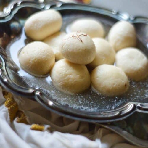 Soft and spongy instant pot rasgulla