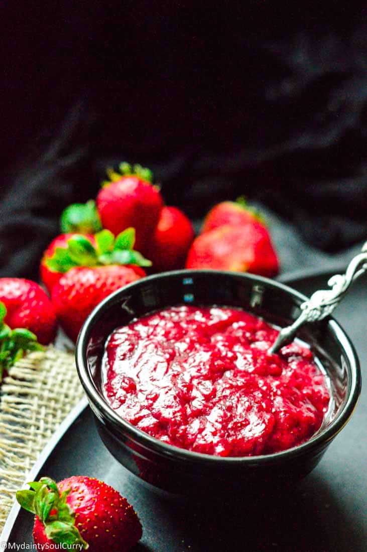 Instant Pot Strawberry Jam No Sugar My Dainty Soul Curry