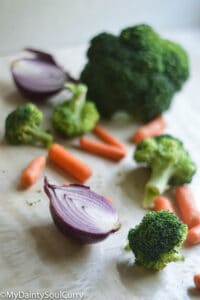 Ingredients of the broccoli cheddar soup