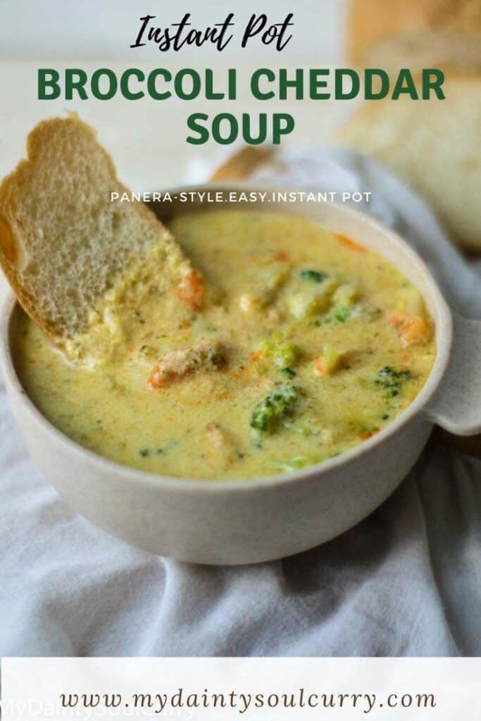 Instant pot broccoli cheddar soup