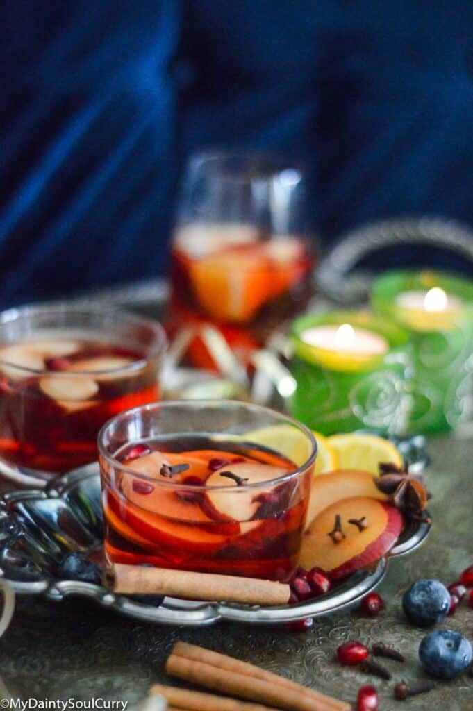 Plum cider drink