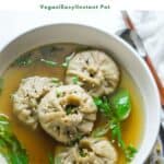 Instant pot wonton soup Pinterest pin