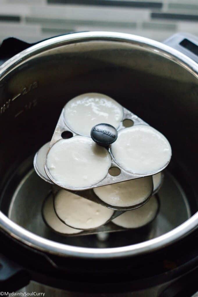 Instant pot idli in making