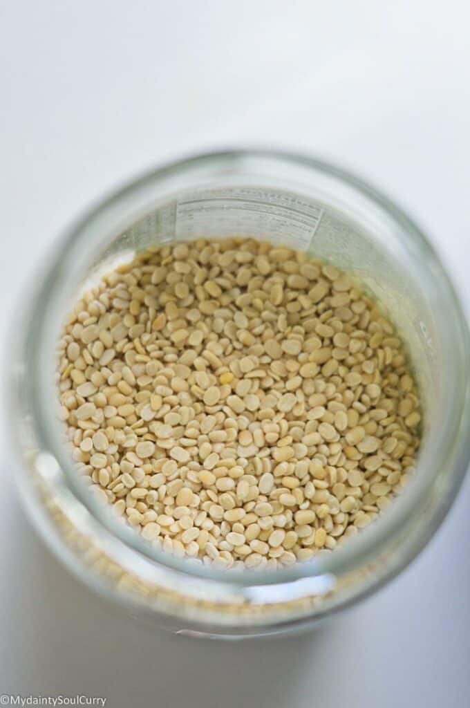 Urad dal used in making idli