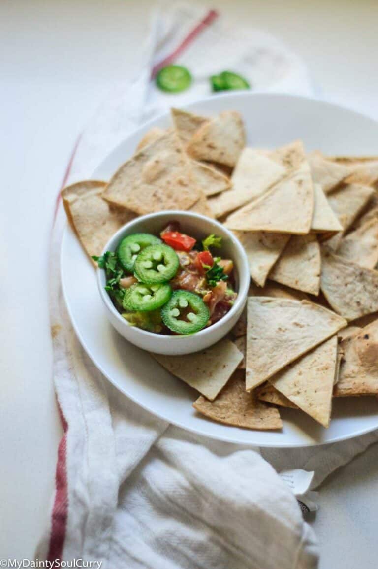 AirFryer Tortilla Chips (LowCarb) My Dainty Soul Curry