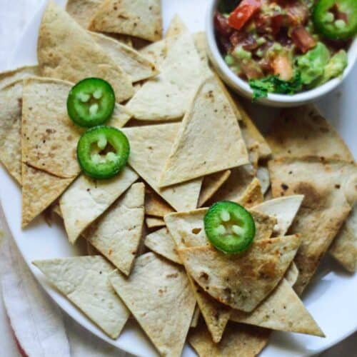 Air-fryer tortilla chips low-carb