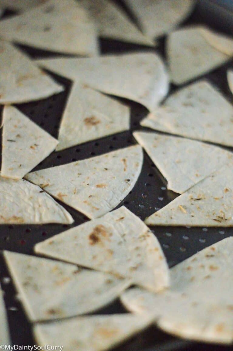 AirFryer Tortilla Chips (LowCarb) My Dainty Soul Curry