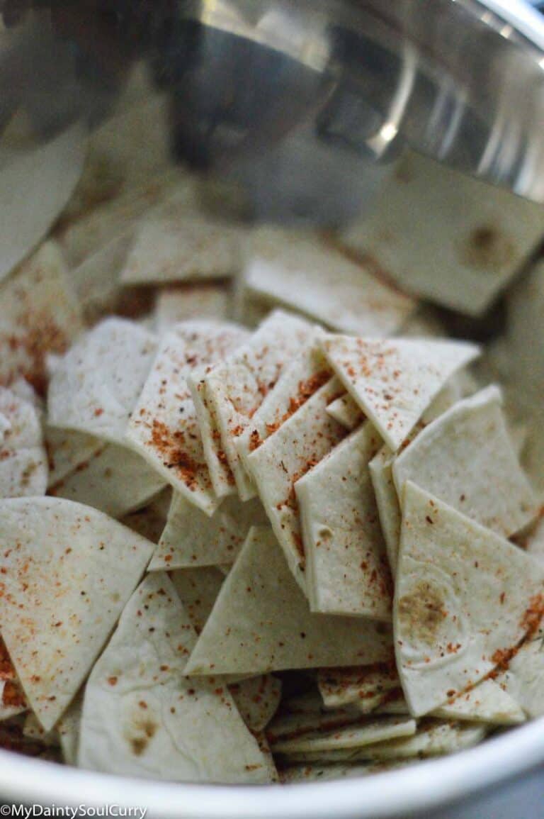 AirFryer Tortilla Chips (LowCarb) My Dainty Soul Curry