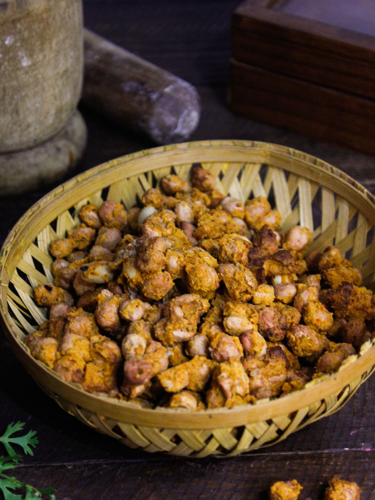 Super healthy Air Fried Crunchy Masala Peanuts